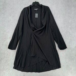 Lisa Rinna Kimono Duster Top SZ LARGE Black Lightweight Witchy WhimsyGoth‎